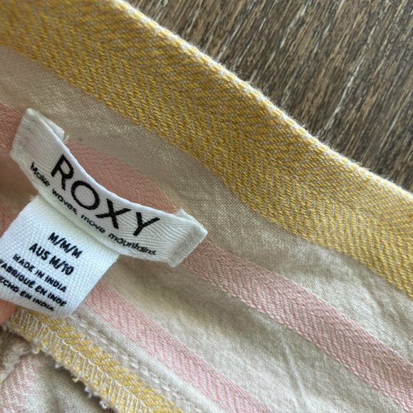 Roxy Handmade Life Shorts in Tapioca Alla Size M Striped Shorts - Picture 5 of 10